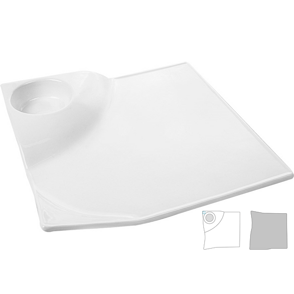 White Porcelain Square Plates